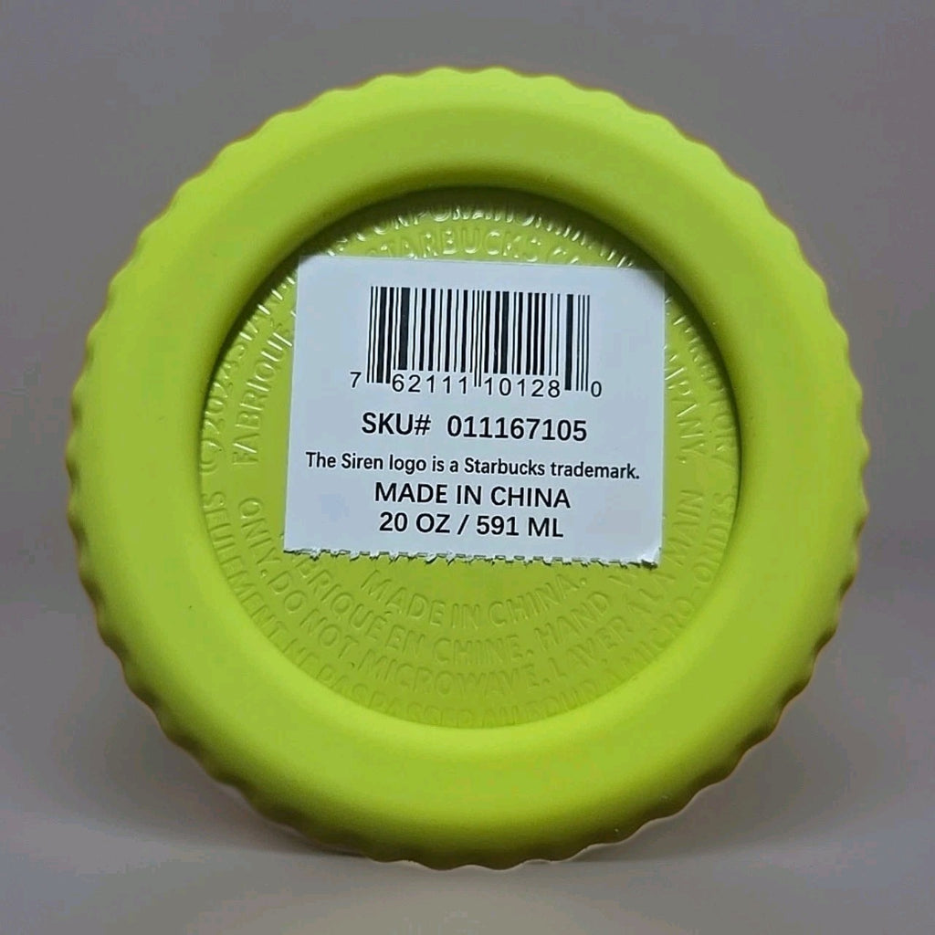 Starbucks Summer 2025 Vibrant Yellow Lime Pleated SS Bottle Tumbler