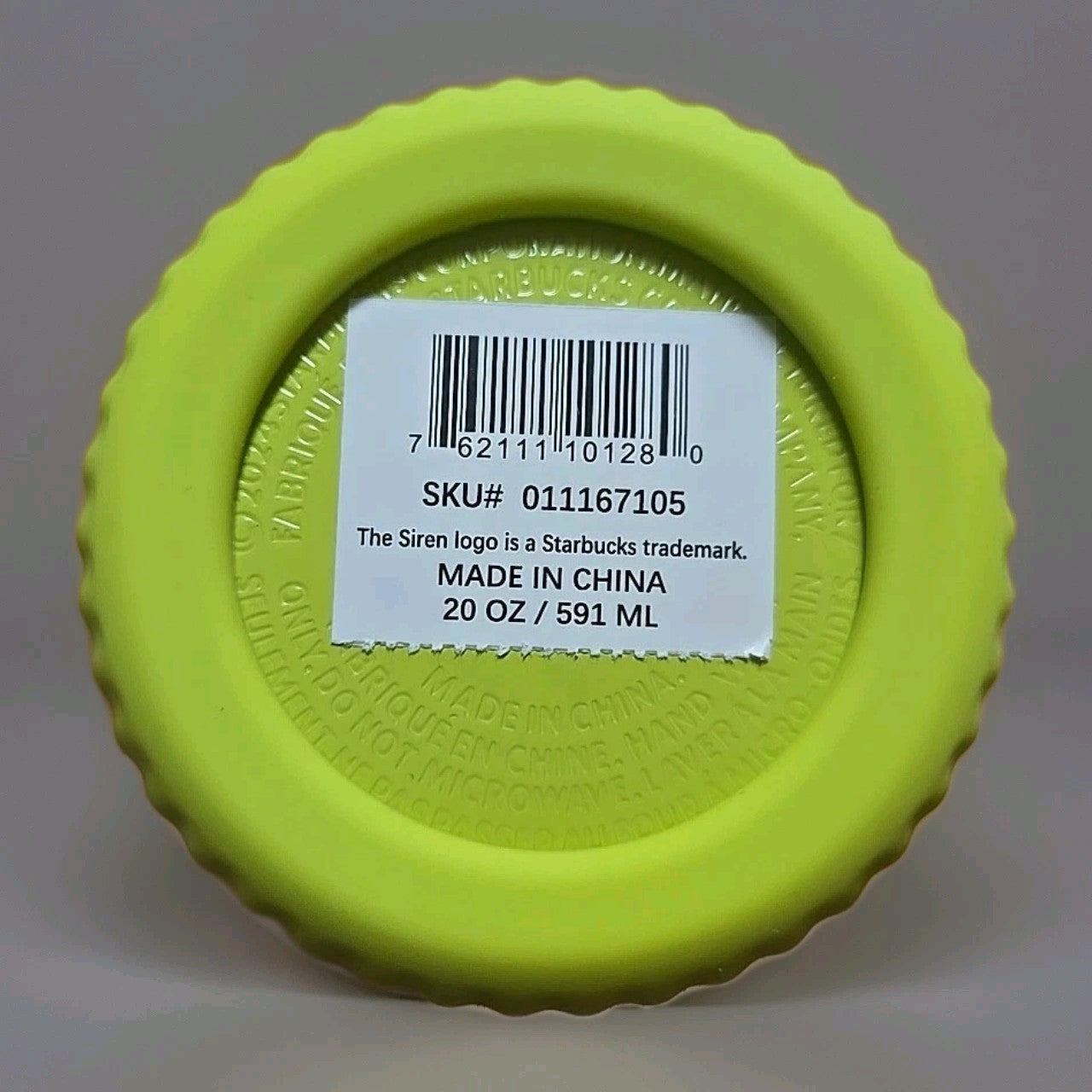 Starbucks Summer 2025 Vibrant Yellow Lime Pleated SS Bottle Tumbler