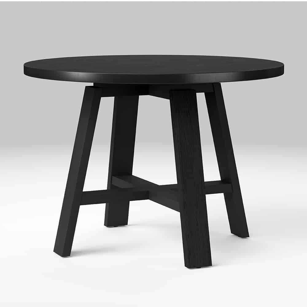 42" Linden Round Wood Dining Table Black - Threshold™ Designed with Studio McGee