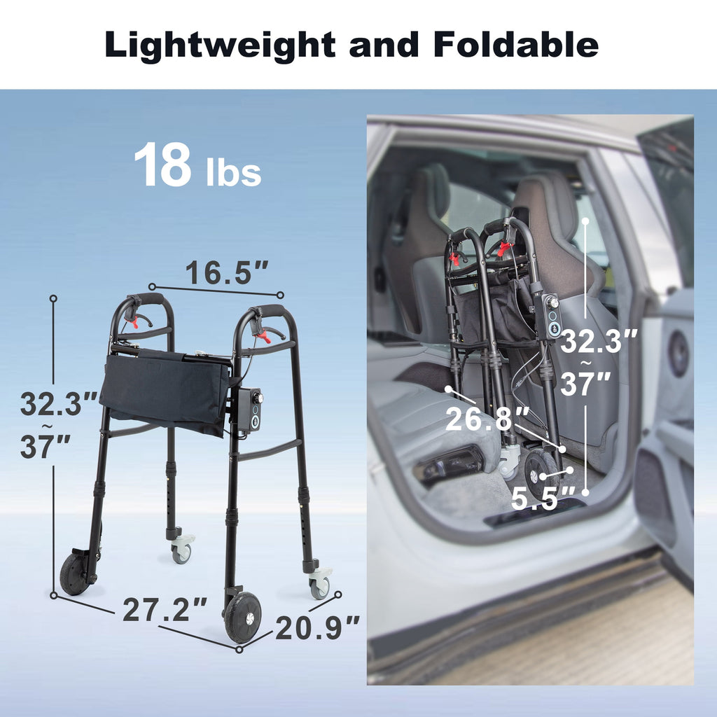 Sinceborn WR-1 Standard Walker for Seniors 4 Wheel