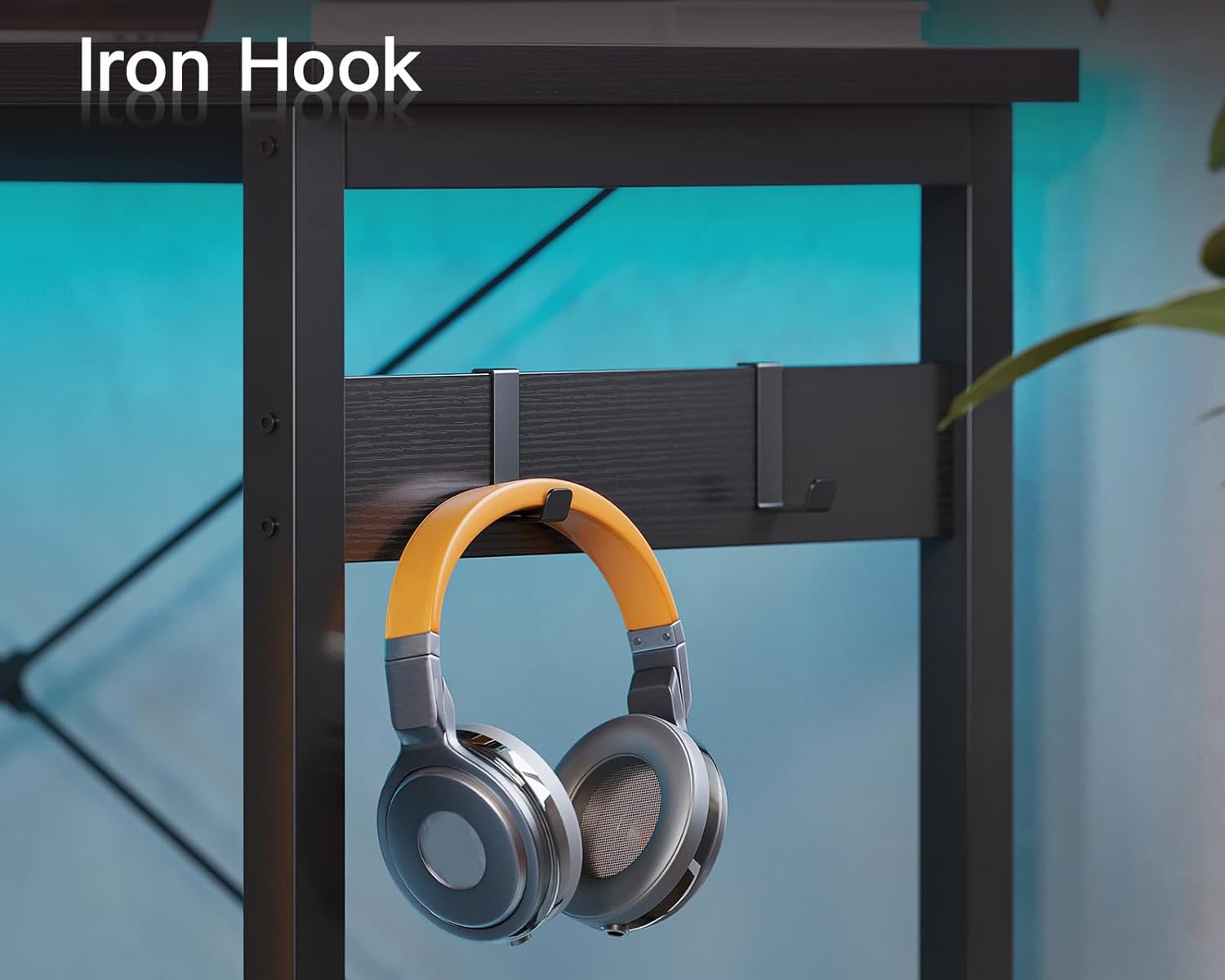 Coleshome 66" L Shaped Gaming Desk, Corner Computer Desk, Sturdy Home Office Computer Table, Writing Desk, Larger Gaming Desk Workstation, Black