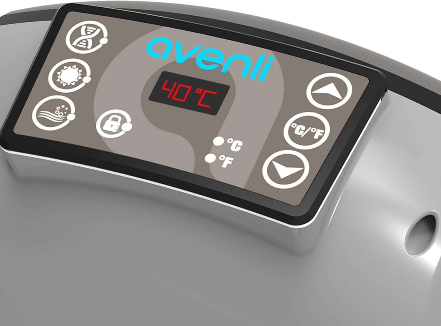 Avenli London 181 Gallon 49 Inch 2 to 3 Person Inflatable Hot Tub Spa with Control Panel, Insulated Tub Cover and Floor Protector, Black