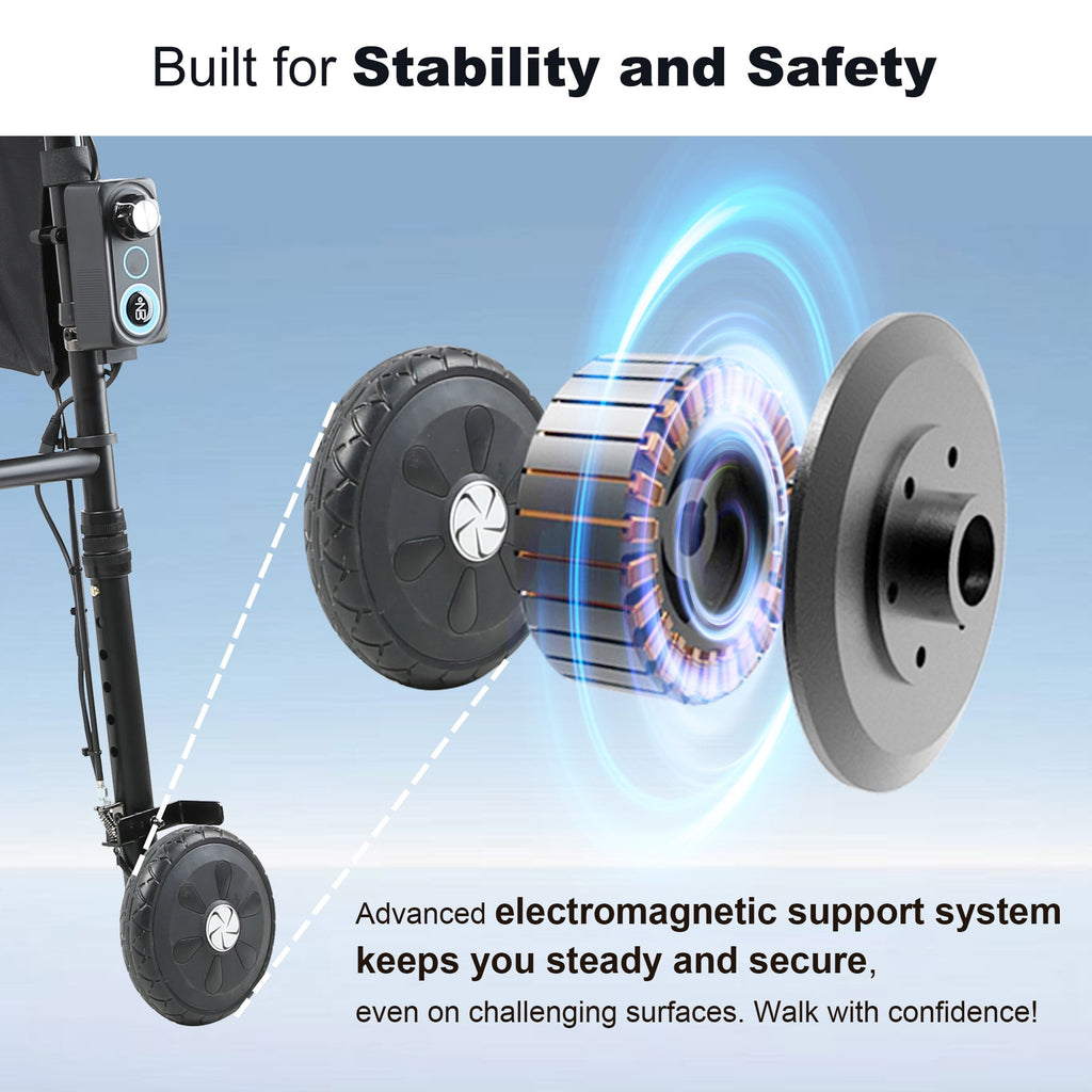 Sinceborn WR-1 Standard Walker for Seniors 4 Wheel