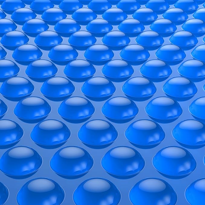 BigXwell Solar Pool Cover, Blue 16-mil 12 x 24 Foot Rectangle Solar Blanket for In-Ground Pools, 1600 Series Heavy-Duty Insulating Pool Heater Covers for Swimmer