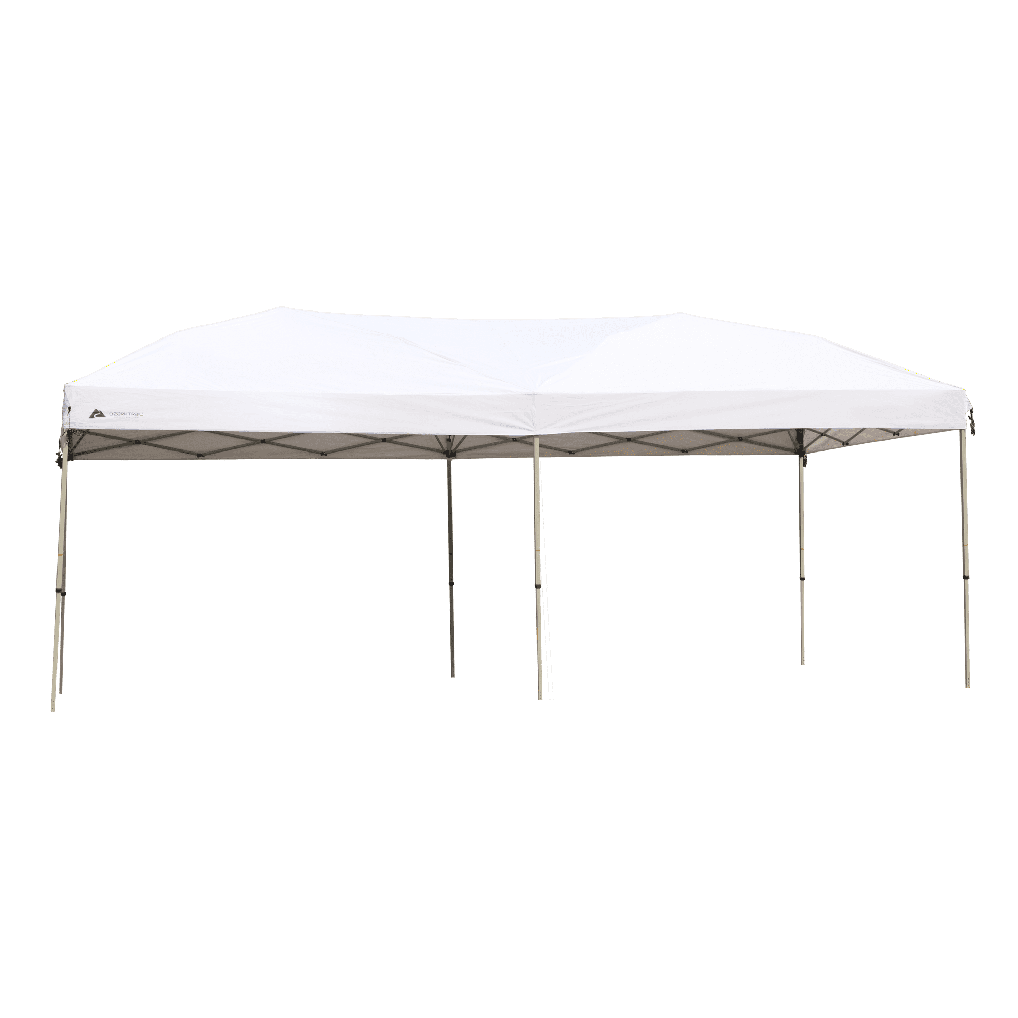 Ozark Trail 20' x 10' Straight Leg Outdoor Easy Pop-up Canopy, White