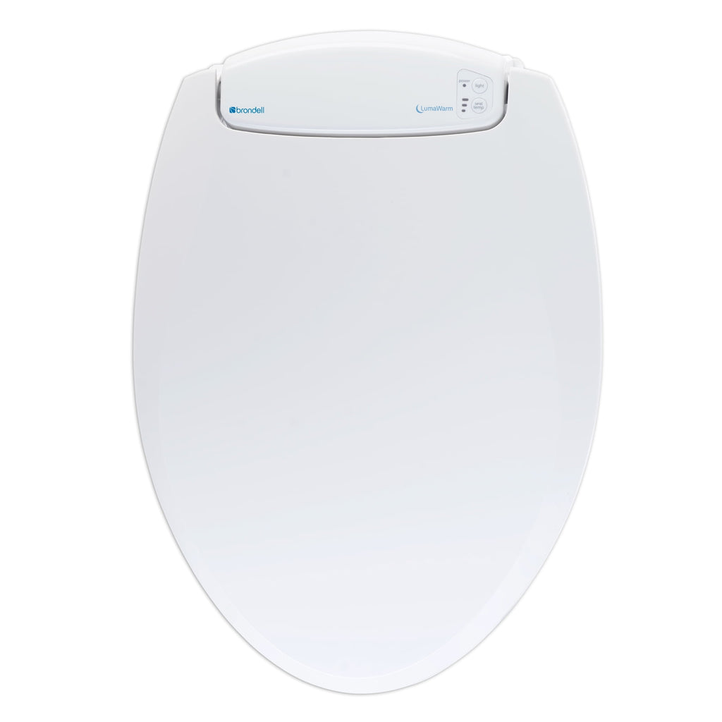 Brondell LumaWarm Heated Nightlight Toilet Seat, Round White