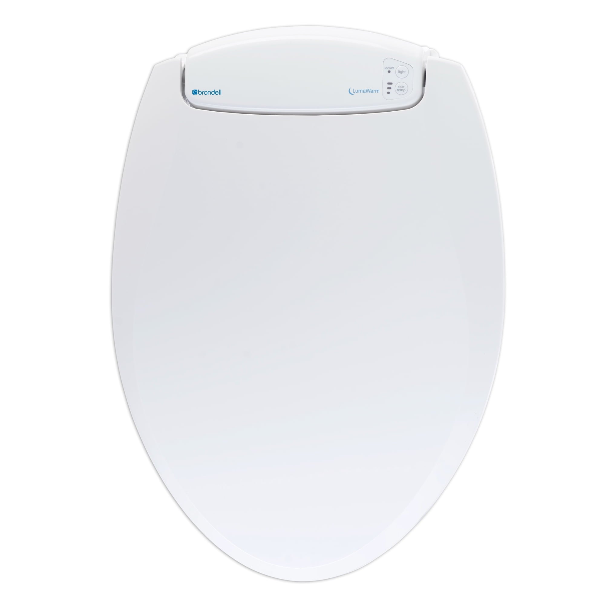 Brondell LumaWarm Heated Nightlight Toilet Seat, Round White