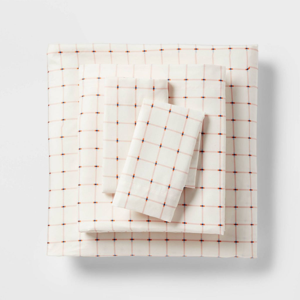 Microfiber Sheet Set - Room Essentials™ - TWIN/TWIN XL Pink Grid