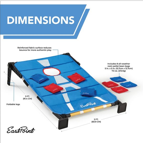 EastPoint 3-in-1 Cornhole Ladderball Bottle Smash Outdoor Game