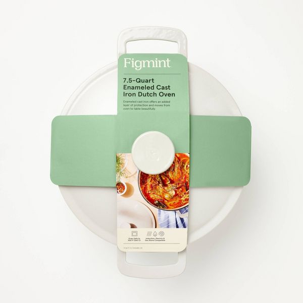7.5qt Enamel Dutch Oven - Figmint™ (Color Light Gray)
