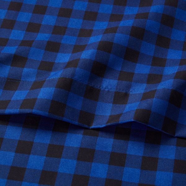 Microfiber Sheet Set - Room Essentials™ TWIN/TWIN XL Blue/Black Gingham