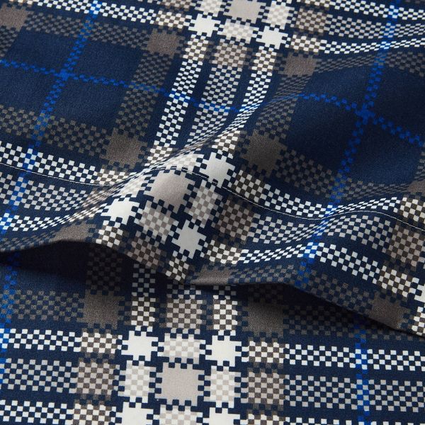 Microfiber Sheet Set - Room Essentials™ - TWIN/TWIN XL Blue/Gen Plaid