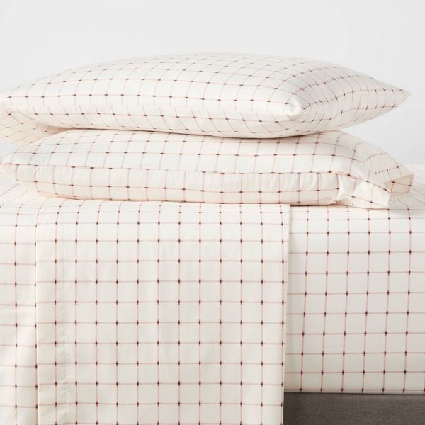 Microfiber Sheet Set - Room Essentials™ - TWIN/TWIN XL Pink Grid
