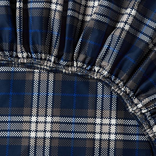 Microfiber Sheet Set - Room Essentials™ - TWIN/TWIN XL Blue/Gen Plaid