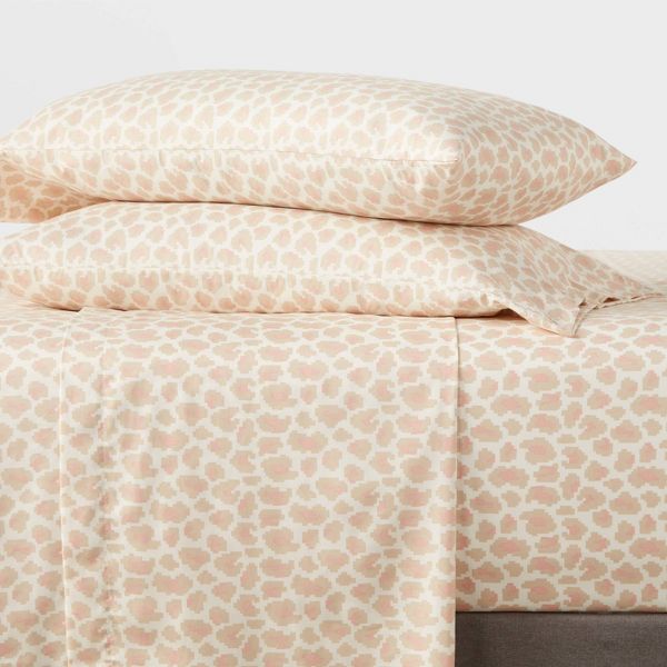 Microfiber Sheet Set - Room Essentials™ - TWIN/TWIN XL Pink Leopard Print