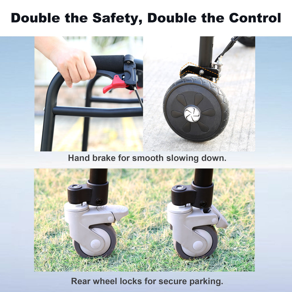 Sinceborn WR-1 Standard Walker for Seniors 4 Wheel