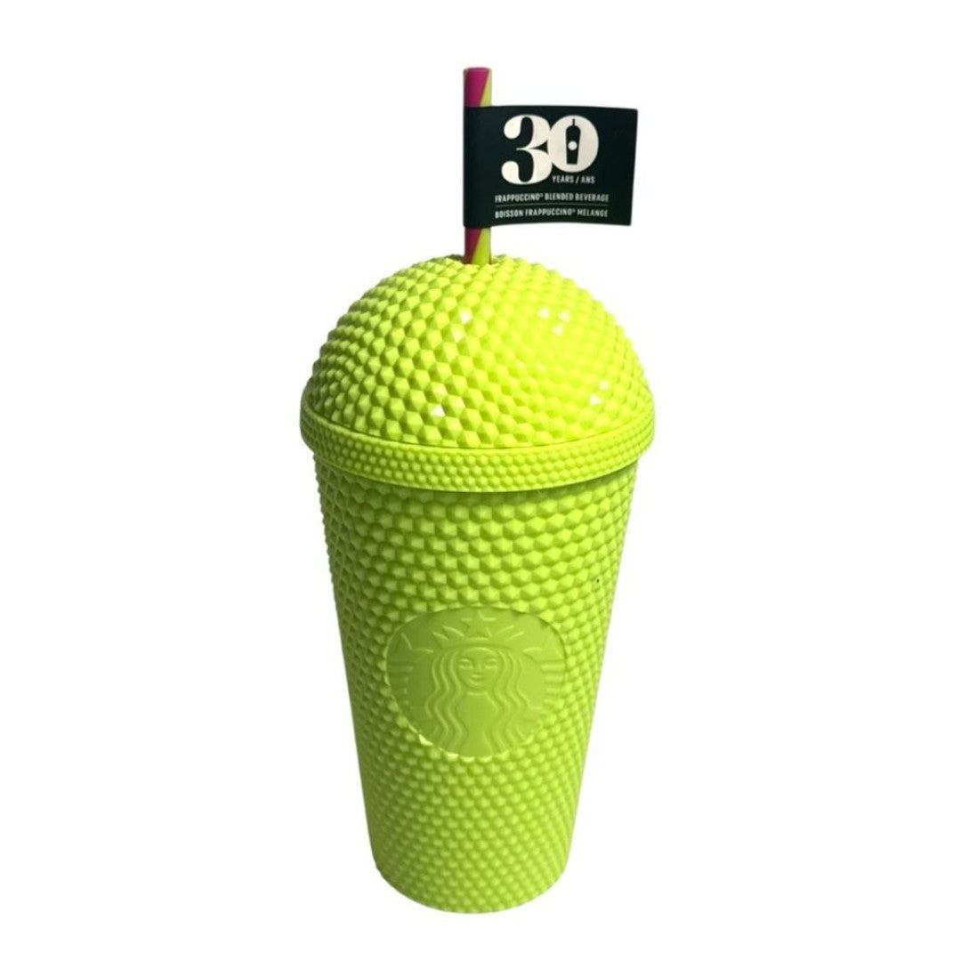 Starbucks 30 Years Frappuccino® Lime Green Studded Dome Cold Cup | 16oz