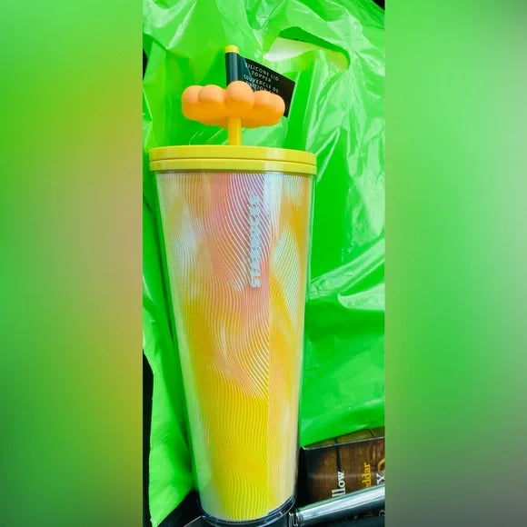 New 24OZ. Starbucks Coffee Cold Cup, 2025, with Silicone topper