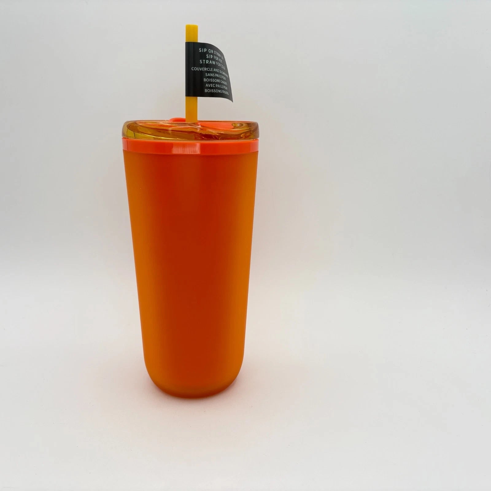 Starbucks Summer '25 Matte Neon Orange Soft Touch Hot/Cold Tumbler