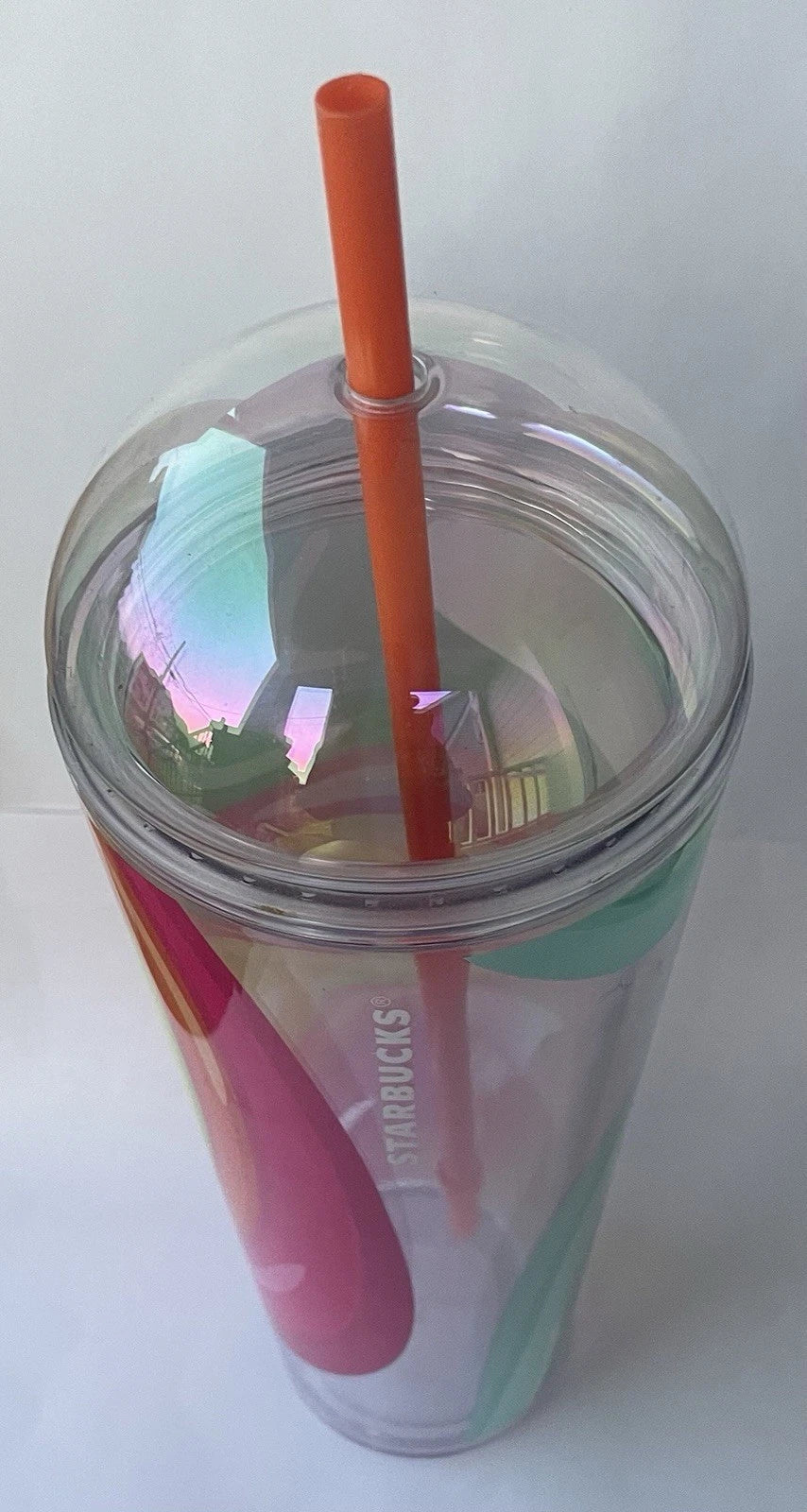 Starbucks Clear 24 Oz Cold Cup Tumbler with Dome Top Lid