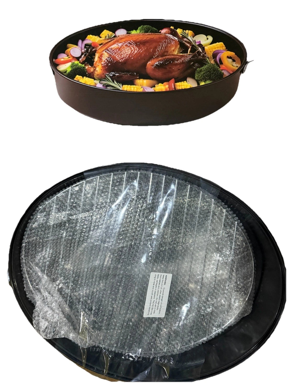 TNCO Oval Non -Stick Roaster with Lid and Rack Black