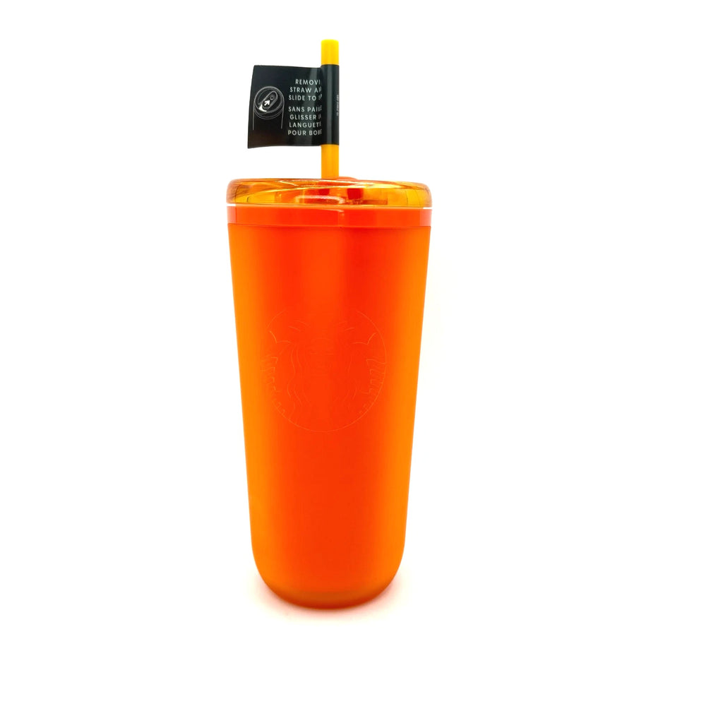 Starbucks Summer '25 Matte Neon Orange Soft Touch Hot/Cold Tumbler