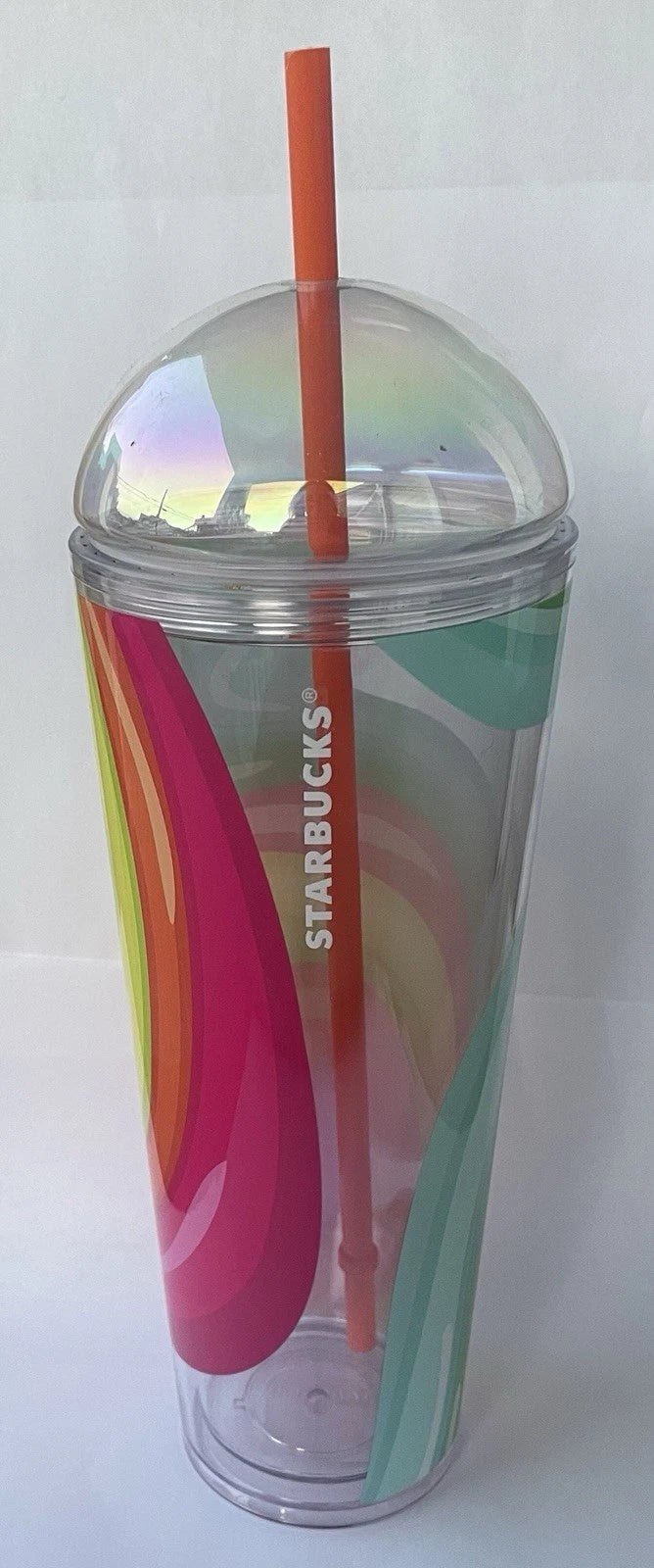 Starbucks Clear 24 Oz Cold Cup Tumbler with Dome Top Lid